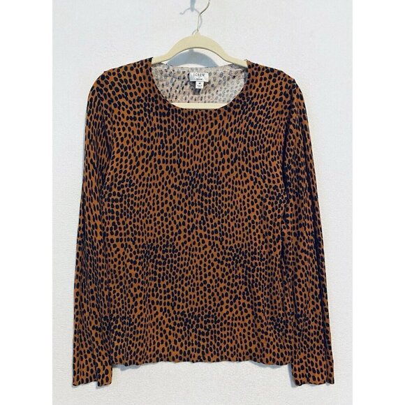 J Crew Sweater Womens Medium Oncilla Cotton Teddie Pullover Lightweight Boho - Picture 1 of 7